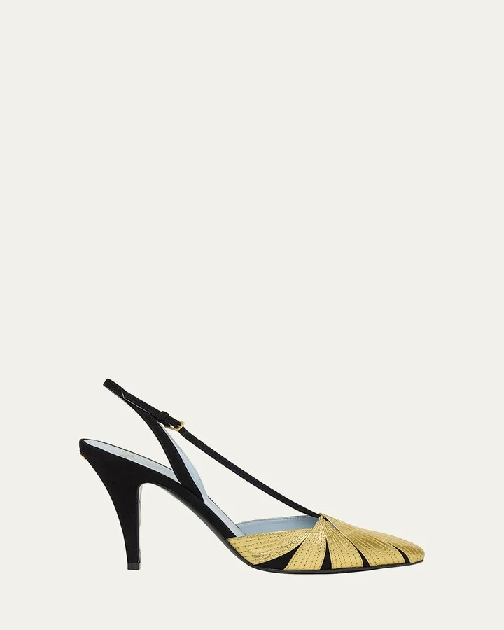 Foliage Slingback Pumps