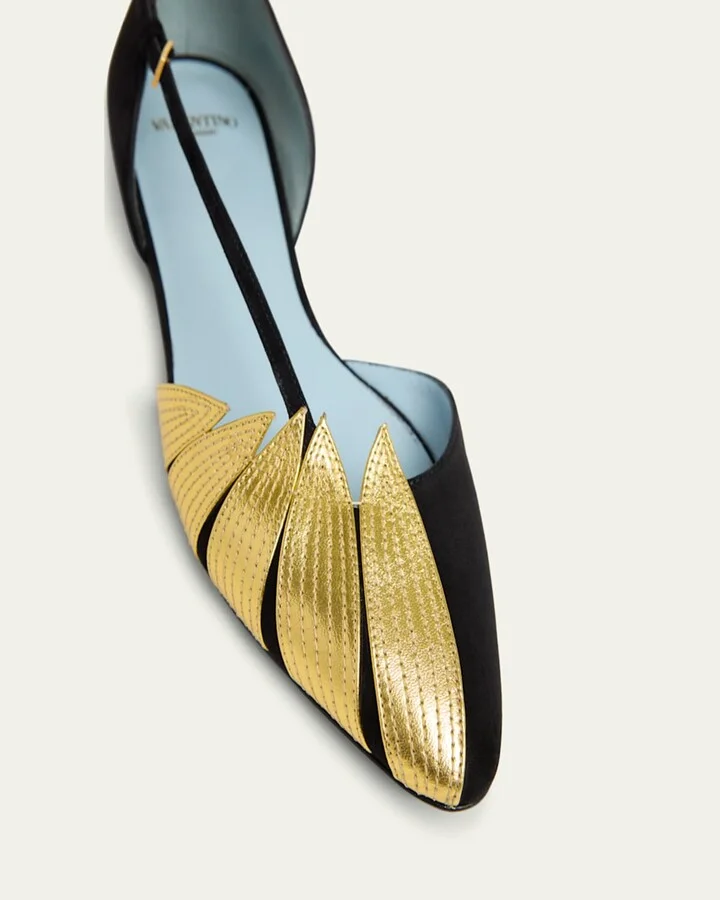 Foliefoliage Bicolor Leather Ballerina Flats - Image 2