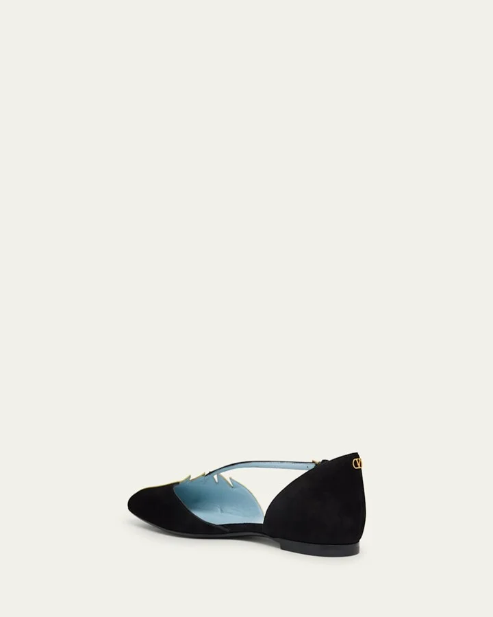 Foliefoliage Bicolor Leather Ballerina Flats - Image 11