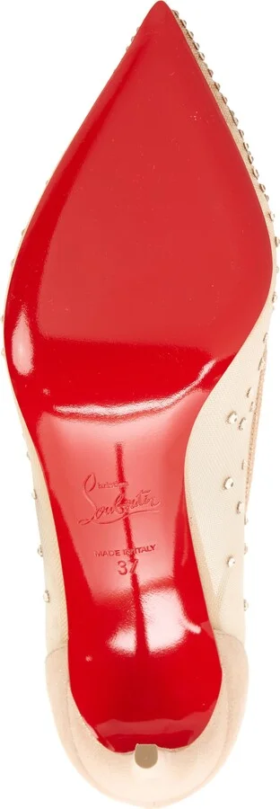 Follies Crystal Embellished Mesh Pointed Toe Pump - Image 6