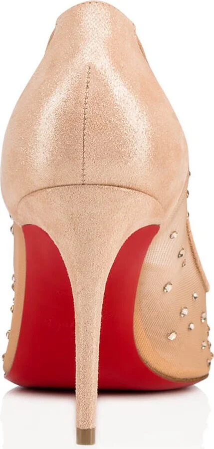 Follies Crystal Embellished Mesh Pointed Toe Pump - Image 7