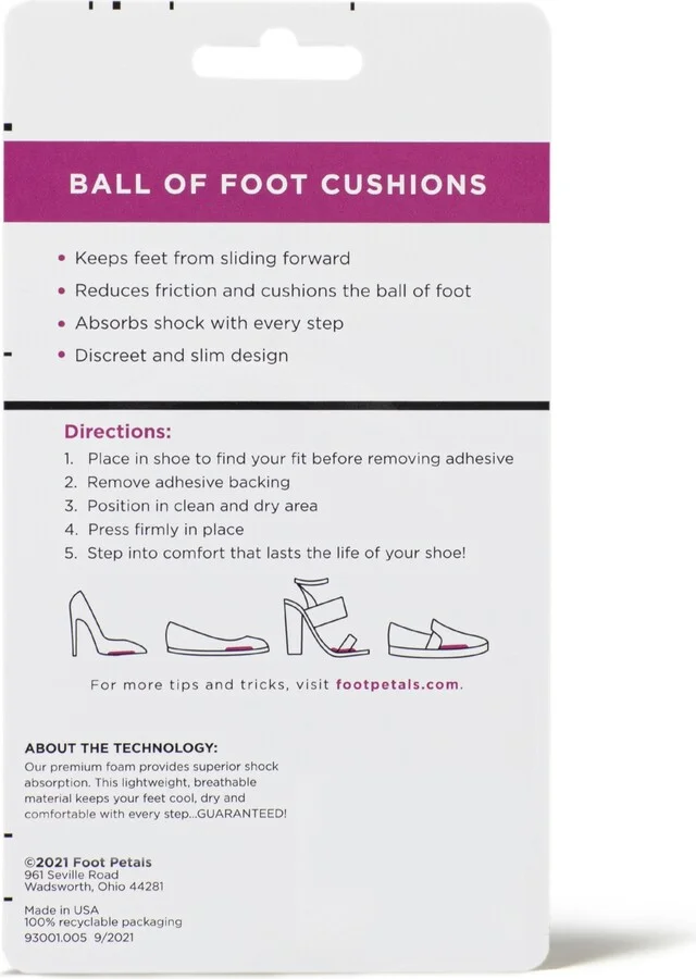 Foot Petals Ball of Foot Cushions 3 Pack - Image 2