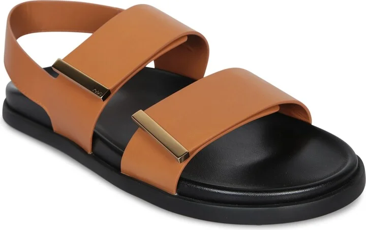 Footbed Sandal With Brown Straps - Image 2
