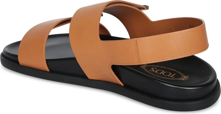 Footbed Sandal With Brown Straps - Image 3