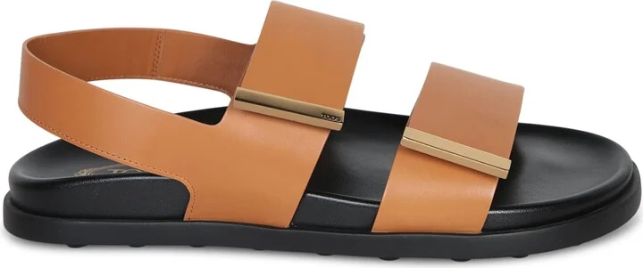 Footbed Sandal With Brown Straps