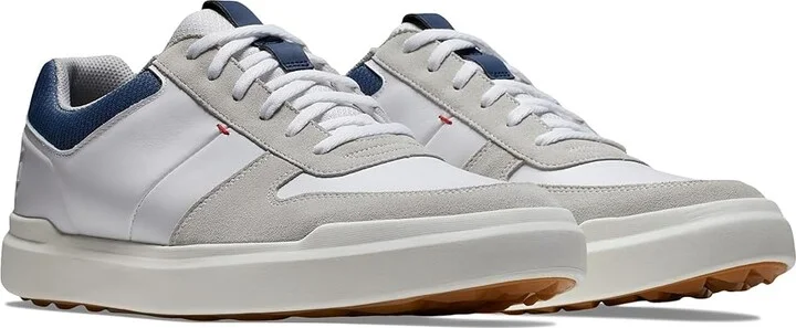 FootJoy Contour Casual Golf Shoes Men's Golf Shoes White/Grey : 7 M, Leather