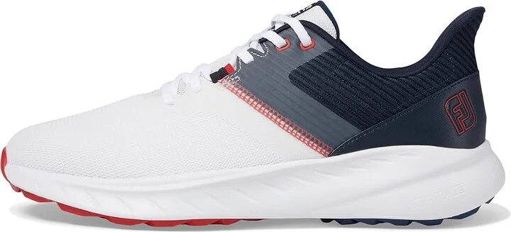 FootJoy FJ Flex Golf Shoes Men's Golf Shoes White/Navy/Red : 10 W - Image 5