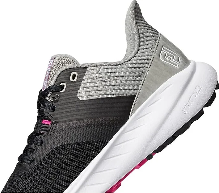 FootJoy FJ Flex Golf Shoes Women's Shoes Black/Grey : 5.5 M, Textile - Image 4