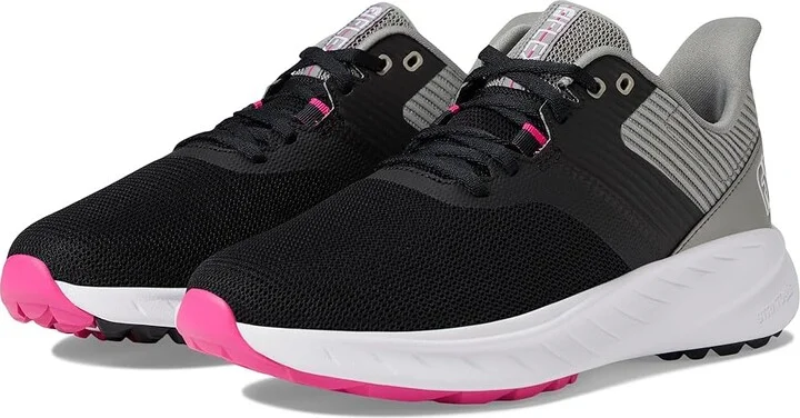 FootJoy FJ Flex Golf Shoes Women's Shoes Black/Grey : 5.5 M, Textile