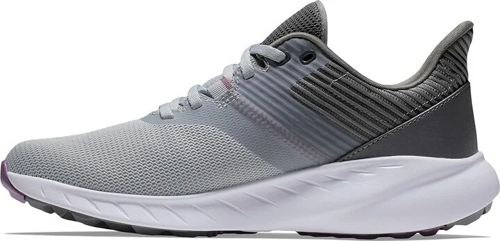 FootJoy FJ Flex Golf Shoes Women's Shoes Grey/Purple : 6 M, Rubber/Textile - Image 4