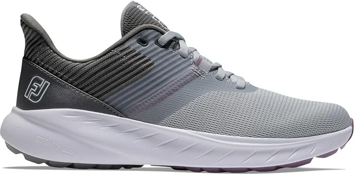 FootJoy FJ Flex Golf Shoes Women's Shoes Grey/Purple : 6 M, Rubber/Textile - Image 5
