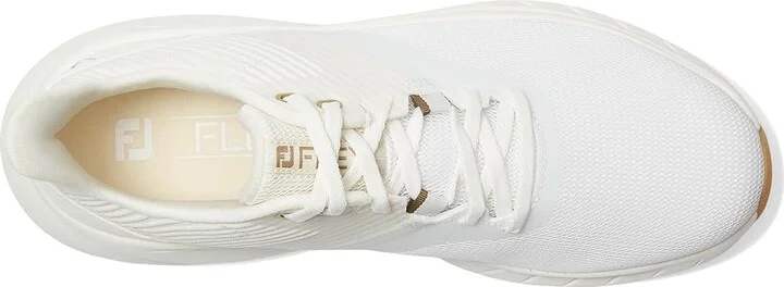 FootJoy FJ Flex Golf Shoes Women's Shoes White/Beige : 5.5 M, Rubber/Textile - Image 2