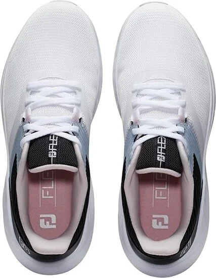 FootJoy FJ Flex Golf Shoes Women's Shoes White/Pink : 7 M, Rubber/Textile - Image 2