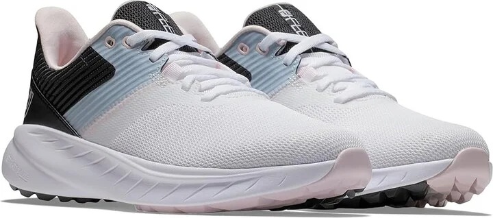 FootJoy FJ Flex Golf Shoes Women's Shoes White/Pink : 7 M, Rubber/Textile
