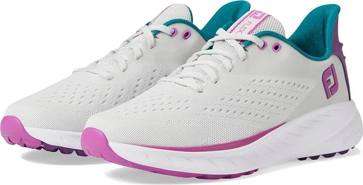 FootJoy FJ Flex XP Golf Shoes- Previous Season Women's Shoes Grey/Purple : 7 M, Textile