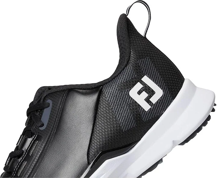 FootJoy FJ Fuel Golf Shoes- Previous Season Men's Shoes Black/Black/White : 9.5 M, Synthetic - Image 7