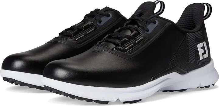 FootJoy FJ Fuel Golf Shoes- Previous Season Men's Shoes Black/Black/White : 9.5 M, Synthetic