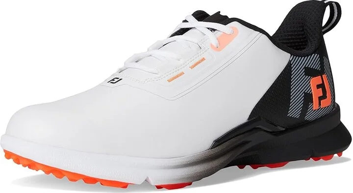 FootJoy FJ Fuel Golf Shoes- Previous Season Men's Shoes White/Black/Coral : 10 M, Synthetic - Image 5