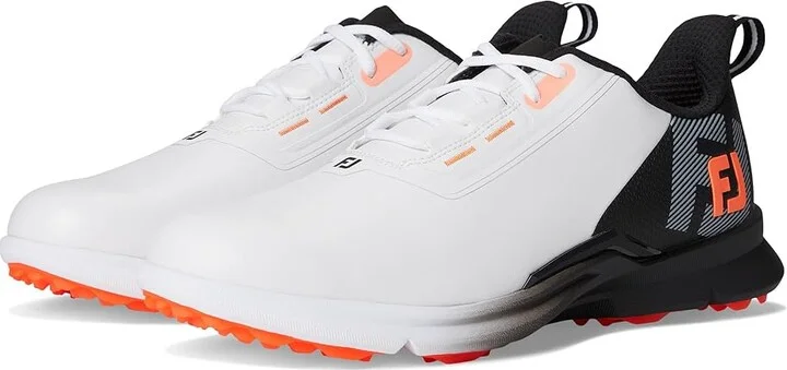 FootJoy FJ Fuel Golf Shoes- Previous Season Men's Shoes White/Black/Coral : 10 M, Synthetic