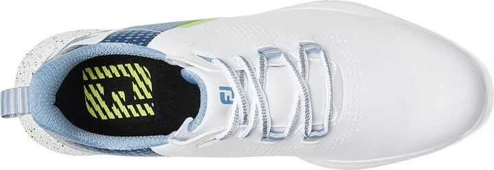 FootJoy FJ Fuel Golf Shoes- Previous Season Men's Shoes White/Blue/Green : 7 M, Synthetic - Image 2