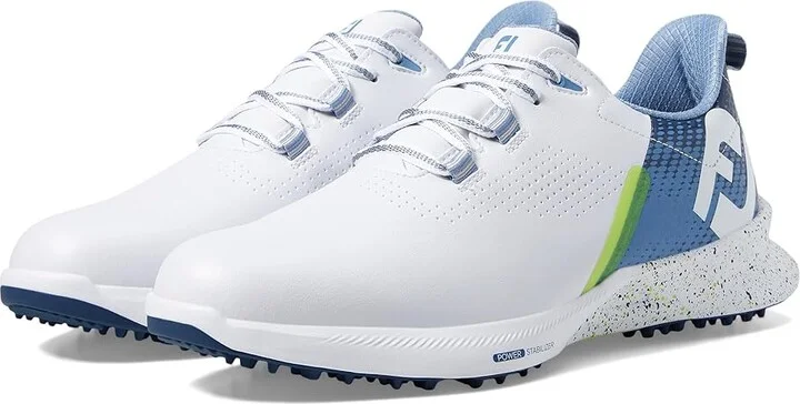 FootJoy FJ Fuel Golf Shoes- Previous Season Men's Shoes White/Blue/Green : 7 M, Synthetic