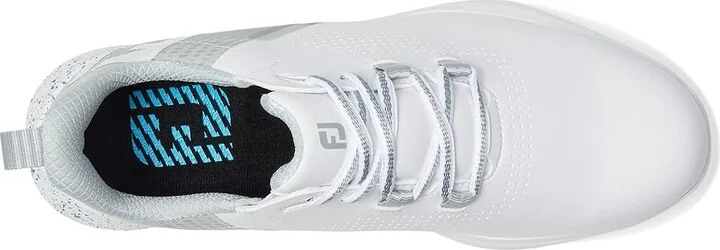 FootJoy FJ Fuel Golf Shoes- Previous Season Men's Shoes White/Grey : 9 M, Synthetic - Image 2