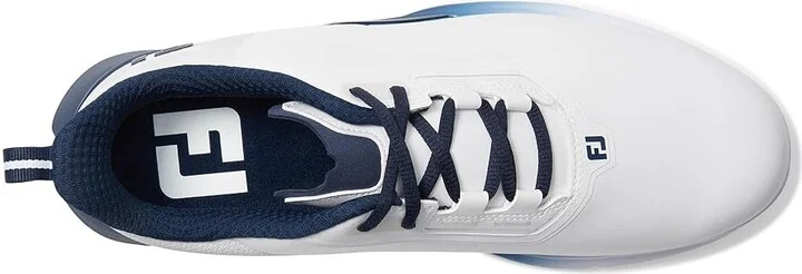 FootJoy FJ Fuel Golf Shoes- Previous Season Men's Shoes White/White/Navy : 9.5 M, Synthetic - Image 2