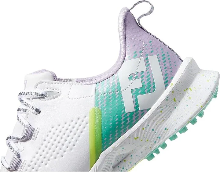 FootJoy FJ Fuel Golf Shoes - Previous Season Women's Shoes White/Green/Lilac : 5 M - Image 4