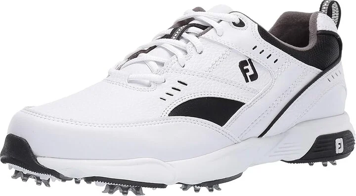 FootJoy FJ Golf Sneaker Men's Shoes White/Black : 11.5 M, Leather - Image 2