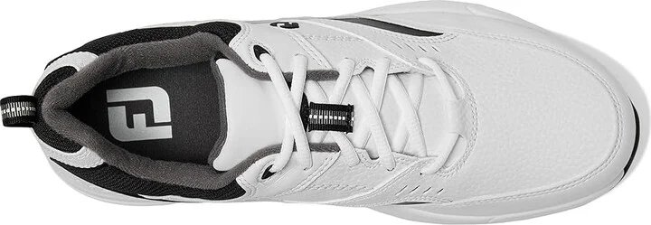FootJoy FJ Golf Sneaker Men's Shoes White/Black : 11.5 M, Leather - Image 3
