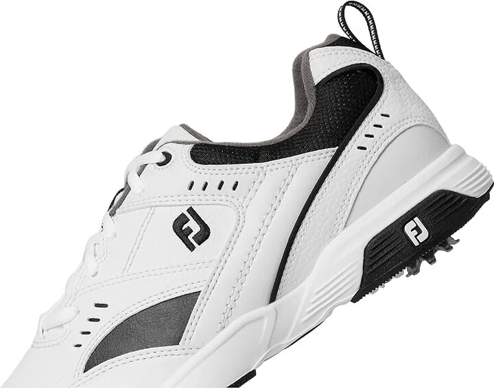 FootJoy FJ Golf Sneaker Men's Shoes White/Black : 11.5 M, Leather - Image 8