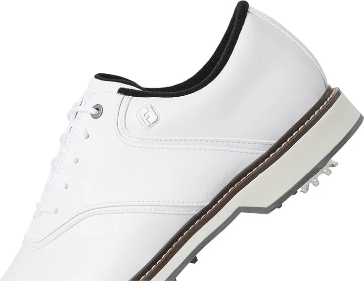 FootJoy FJ Originals Golf Shoes Men's Shoes White/White : 10 M, Synthetic - Image 7