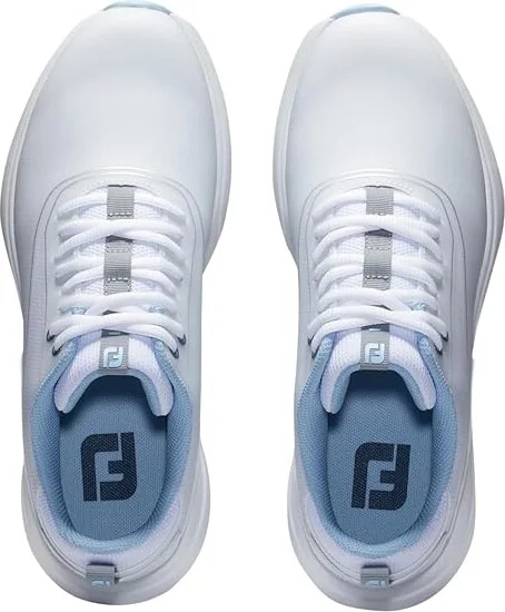 FootJoy FJ Perfoma Golf Shoes Women's Golf Shoes White/Light Blue : 6 M, Textile - Image 2