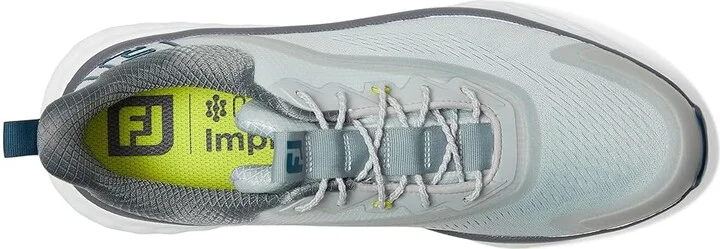 FootJoy FJ Quantum Golf Shoes Men's Golf Shoes Grey/White/Bliue : 9.5 D - Medium, Rubber/Synthetic - Image 2