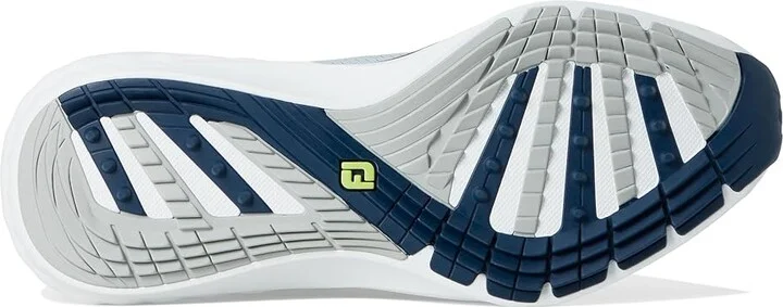 FootJoy FJ Quantum Golf Shoes Men's Golf Shoes Grey/White/Bliue : 9.5 D - Medium, Rubber/Synthetic - Image 3
