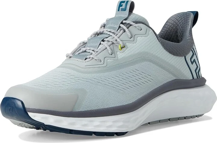 FootJoy FJ Quantum Golf Shoes Men's Golf Shoes Grey/White/Bliue : 9.5 D - Medium, Rubber/Synthetic - Image 5
