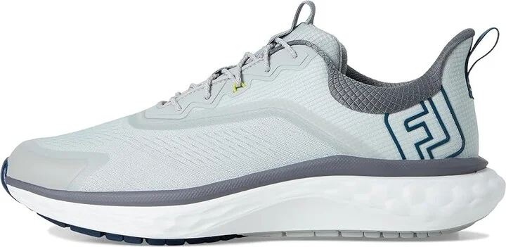 FootJoy FJ Quantum Golf Shoes Men's Golf Shoes Grey/White/Bliue : 9.5 D - Medium, Rubber/Synthetic - Image 6