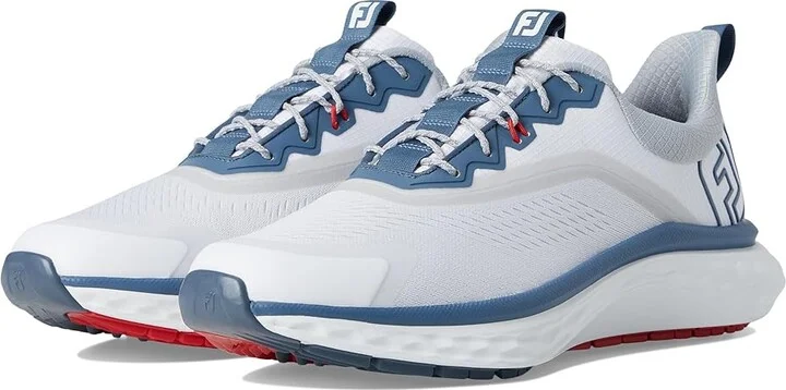 FootJoy FJ Quantum Golf Shoes Men's Golf Shoes White/Blue/Red : 11 D - Medium, Rubber/Synthetic