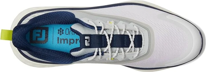 FootJoy FJ Quantum Golf Shoes Men's Shoes White/Grey/Blue : 8.5 M, Rubber - Image 2