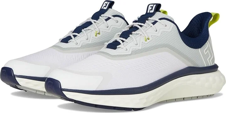 FootJoy FJ Quantum Golf Shoes Men's Shoes White/Grey/Blue : 8.5 M, Rubber
