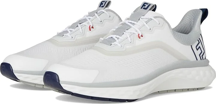 FootJoy FJ Quantum Golf Shoes Men's Shoes White/White/Grey : 10.5 M, Rubber