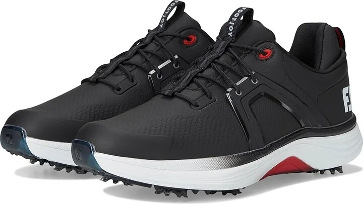 FootJoy HyperFlex Golf Shoes Men's Golf Shoes Black/White/Red : 8.5 M, Synthetic