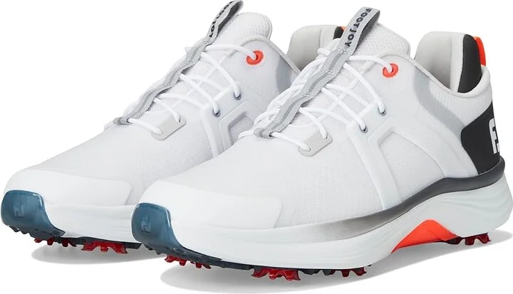 FootJoy HyperFlex Golf Shoes Men's Golf Shoes White/Black/Red : 8.5 M, Synthetic