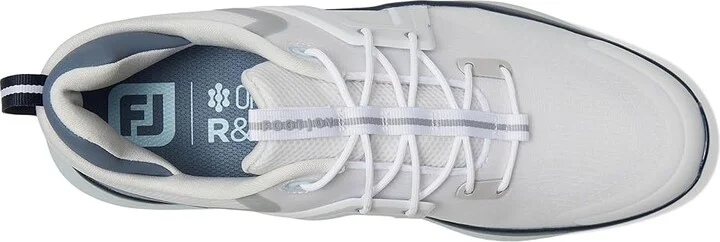 FootJoy HyperFlex Golf Shoes Men's Golf Shoes White/Slate/Blue : 8 M, Synthetic - Image 2