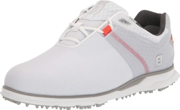 FootJoy Men's Pro|SL Sport Golf Shoes White/Orange 7.5 Wide