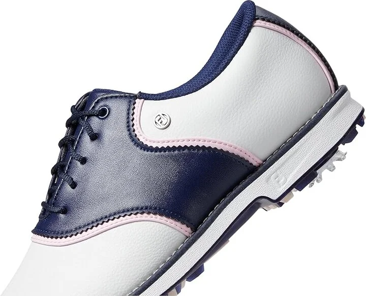 FootJoy Premiere Series - Bel Air Golf Shoes Women's Shoes White/Navy/Pink : 5 M, Leather - Image 4