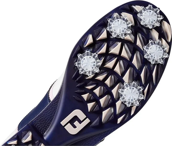 FootJoy Premiere Series - Bel Air Golf Shoes Women's Shoes White/Navy/Pink : 5 M, Leather - Image 6