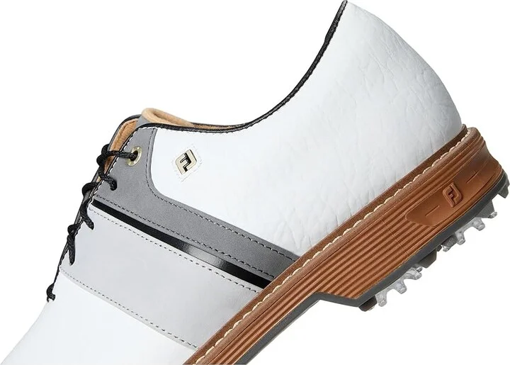 FootJoy Premiere Series Bison Golf Shoes Men's Golf Shoes White/Grey/Black : 10 EE - Wide, Leather - Image 7