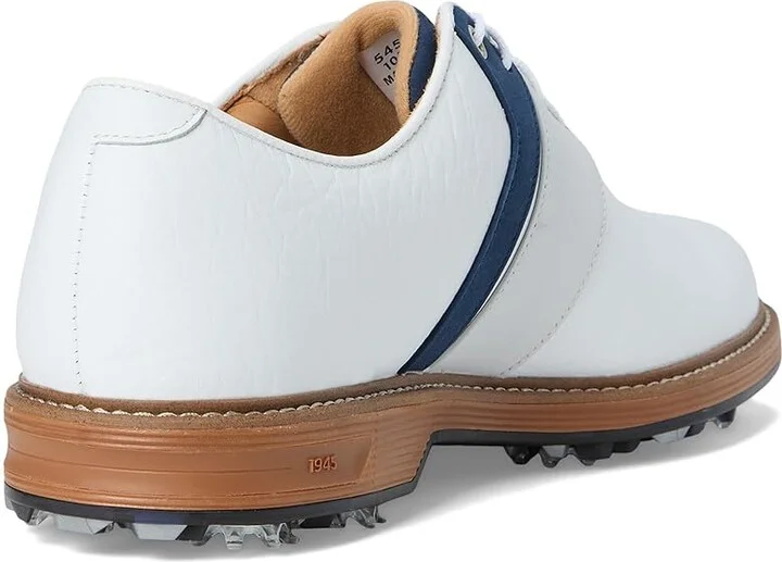 FootJoy Premiere Series Bison Golf Shoes Men's Golf Shoes White/Navy/White : 8 D - Medium, Leather - Image 4