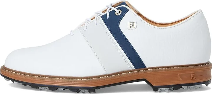 FootJoy Premiere Series Bison Golf Shoes Men's Golf Shoes White/Navy/White : 8 D - Medium, Leather - Image 6